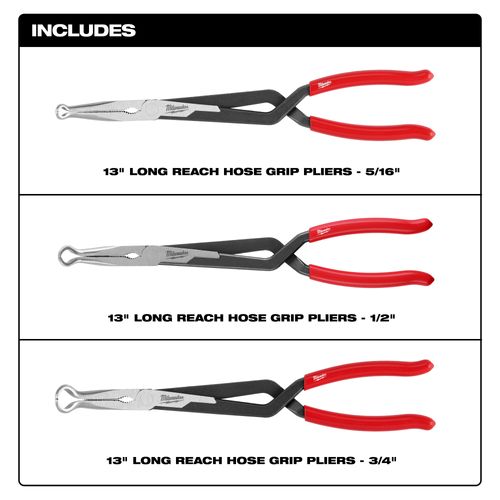 Main product image of 3 Piece Long Reach Hose Grip Pliers Set, 48-22-6563