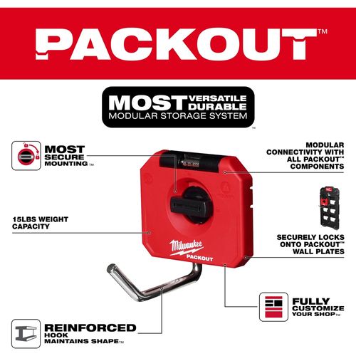 Main product image of PACKOUT 4" Single Straight Hook, 48-22-8328