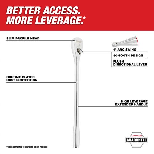 Main product image of 1/4" Drive 9" Ratchet, 48-22-9005