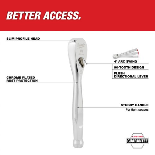 Main product image of 3/8" Drive 5" Ratchet, 48-22-9036