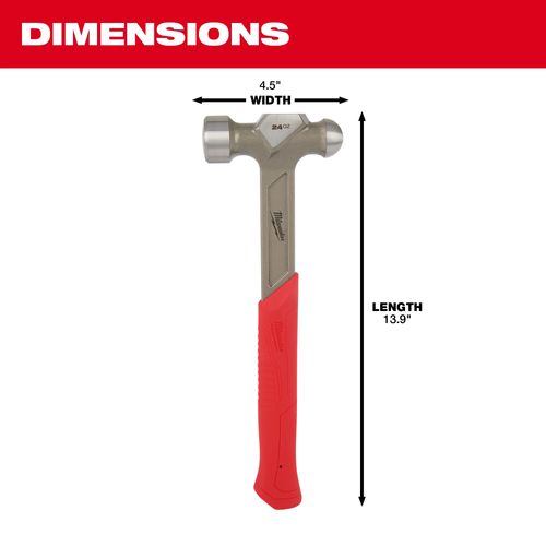 Main product image of 24 oz Steel Ball Peen Hammer, 48-22-9131