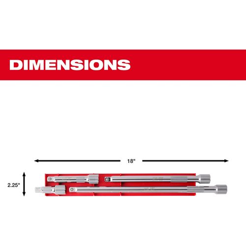 Main product image of 4 Piece 1/2" Drive Extension Set, 48-22-9342
