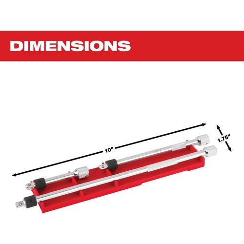 Main product image of 3 Piece 1/4" Drive Locking Extension Set, 48-22-9360