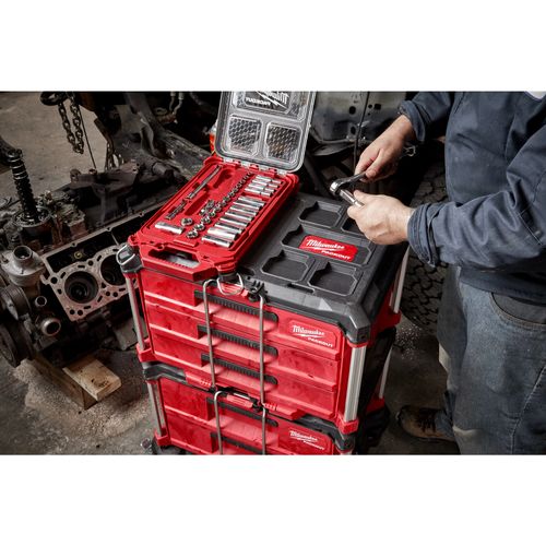 Main product image of 106 piece 1/4" & 3/8" Drive Ratchet and Socket Trays- SAE & Metric, 48-22-9486T
