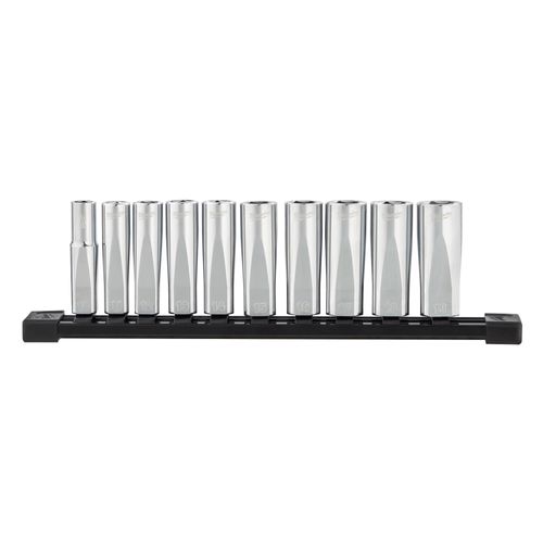 Main product image of 10 piece 3/8" Metric Deep Well Sockets with 4 Flat Sides, 48-22-9505