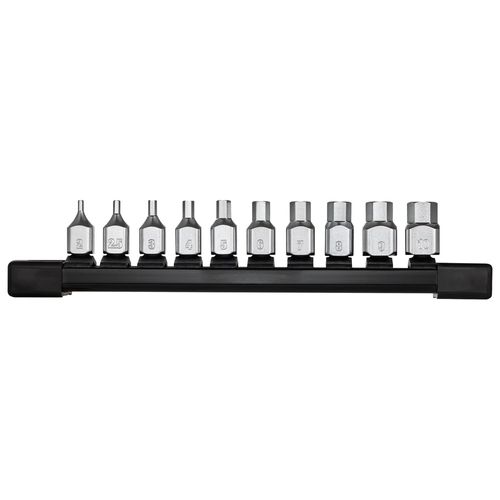 Main product image of 10 Piece 1/4" Drive Low-Profile Hex Bit Socket Set - Metric, 48-22-9545