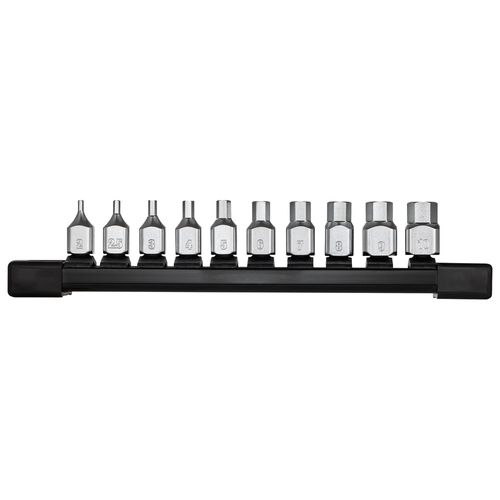 Main product image of 10 Piece 1/4" Drive Low-Profile Hex Bit Socket Set - Metric, 48-22-9545