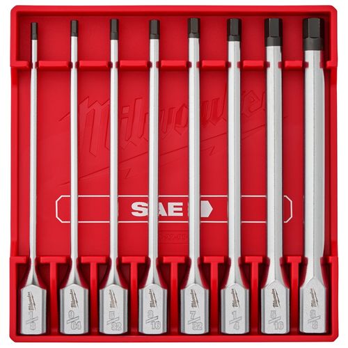 Main product image of 8 Piece 3/8" Drive Long Hex Bit Socket Set - SAE, 48-22-9546