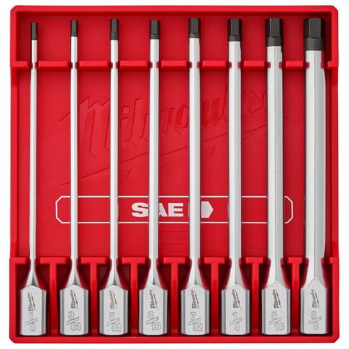 Main product image of 8 Piece 3/8" Drive Long Hex Bit Socket Set - SAE, 48-22-9546