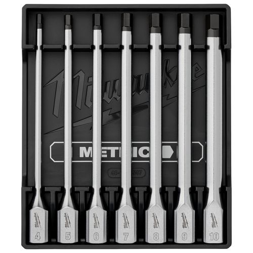 Main product image of 7 Piece 3/8" Drive Long Hex Bit Socket Set - Metric, 48-22-9547