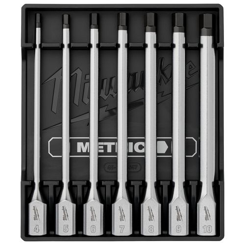 Main product image of 7 Piece 3/8" Drive Long Hex Bit Socket Set - Metric, 48-22-9547