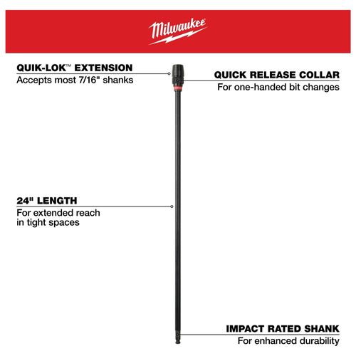 Main product image of 24" x 7/16" Universal QUIK-LOK Extension, 48-28-1060