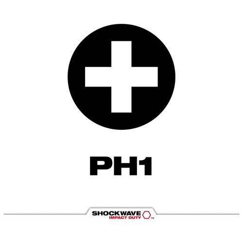 Main product image of SHOCKWAVE 2" Impact Phillips #2 Power Bits (Pack of 25), 48-32-4160