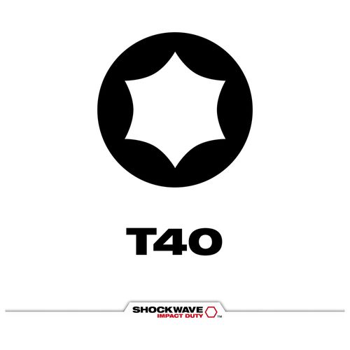 Main product image of SHOCKWAVE Impact Duty 2" TORX T40 Power Bits (Pack of 25), 48-32-4188