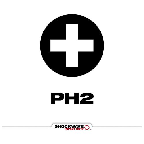 Main product image of SHOCKWAVE Impact Duty 3-1/2" Phillips #2 Power Bits (Pack of 25), 48-32-4191