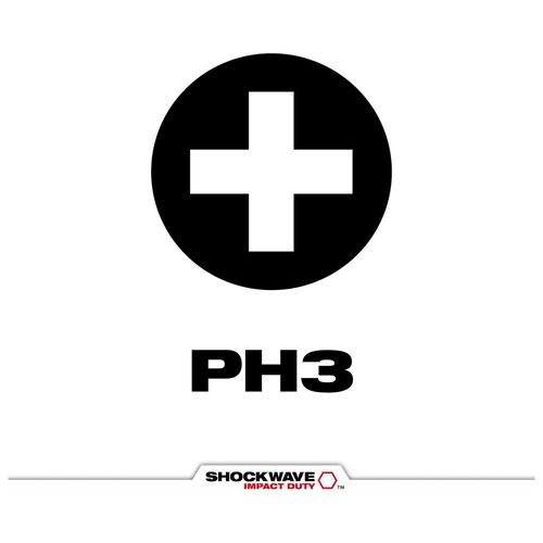 Main product image of SHOCKWAVE Impact Duty 6" Phillips #3 Power Bits (Pack of 10), 48-32-4208