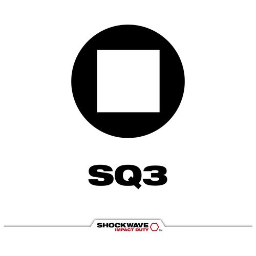 Main product image of SHOCKWAVE Impact Duty 6" Square Recess #3 Power Bits (Pack of 10), 48-32-4216