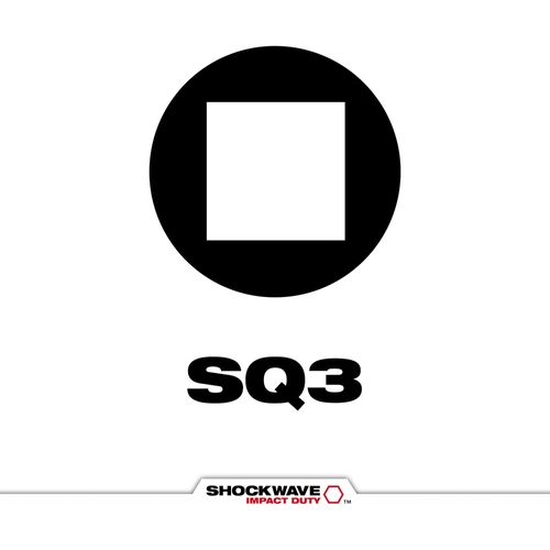 Main product image of SHOCKWAVE Impact Duty 1" Square Recess #3 Insert Bits (Pack of 2), 48-32-4423