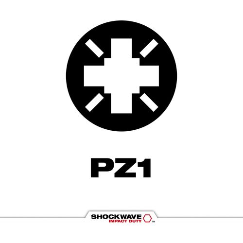 Main product image of SHOCKWAVE Impact Duty 1" Pozidriv #1 Insert Bits (Pack of 2), 48-32-4431