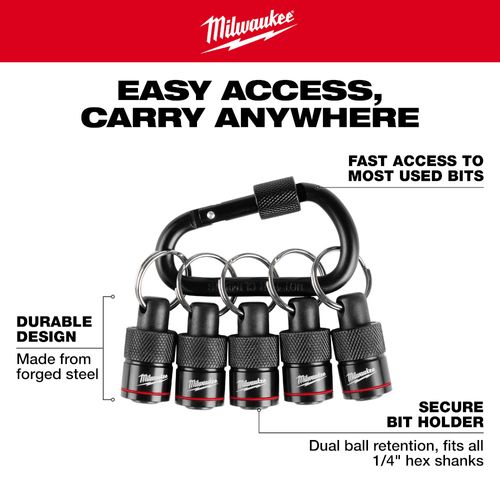 Main product image of 5-Piece Bit Holder w/ Carabiner