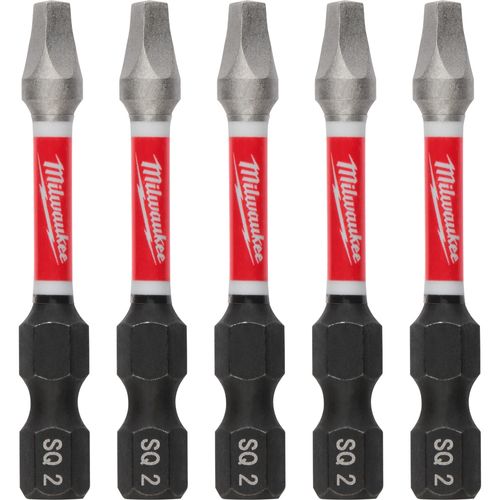 Main product image of SHOCKWAVE Impact Duty 2" Square Recess #2 Power Bits (Pack of 5), 48-32-4606