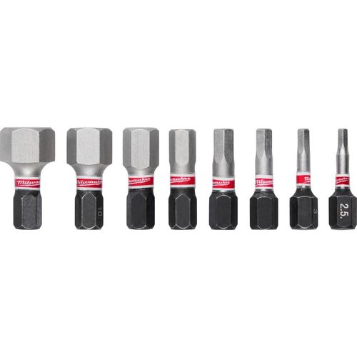 Main product image of 8 Piece SHOCKWAVE Impact Duty 1" METRIC HEX Impact Duty Bit Set, 48-32-4617