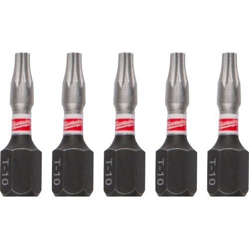 Main product image of SHOCKWAVE Impact Duty 1" TORX T10 Insert Bits (Pack of 5), 48-32-4627