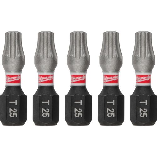 Main product image of SHOCKWAVE Impact Duty 1" TORX T25 Insert Bits (Pack of 5), 48-32-4636