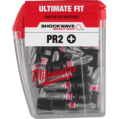Main product image of SHOCKWAVE 1" Impact Phillips Reduced #2 Insert Bits (Contractor Pack), 48-32-4644