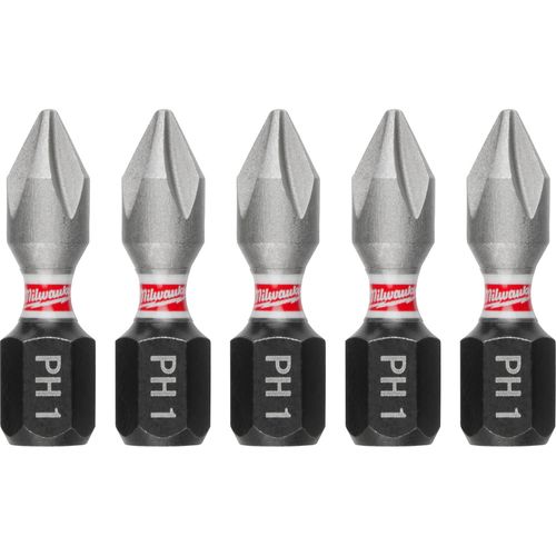 Main product image of SHOCKWAVE Impact Duty 1" Phillips #1 Insert Bits (Pack of 5), 48-32-4661
