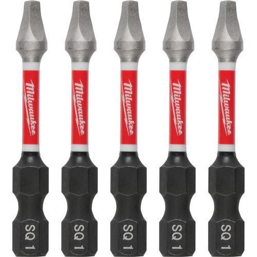 Main product image of SHOCKWAVE Impact Duty 2" Square Recess #1 Power Bits (Pack of 5), 48-32-4671
