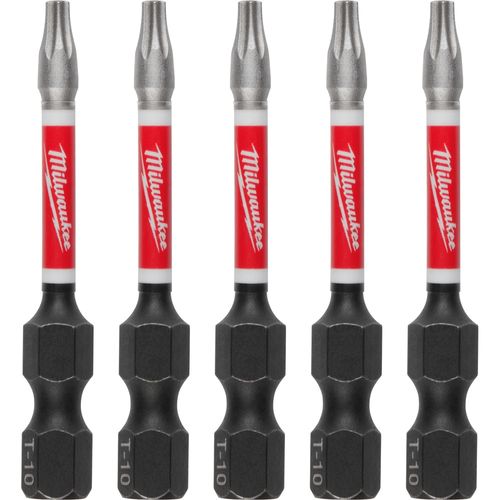 Main product image of SHOCKWAVE Impact Duty 2" TORX T10 Power Bits (Pack of 5), 48-32-4682