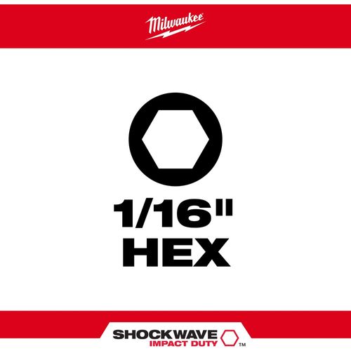 Main product image of SHOCKWAVE Impact Duty 1" Hex 1/16" Insert Bits (Pack of 25), 48-32-4700