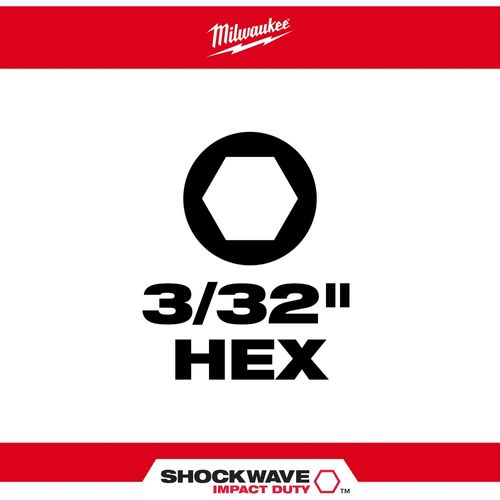 Main product image of SHOCKWAVE Impact Duty 1" Hex 3/32" Insert Bits (Pack of 25), 48-32-4702