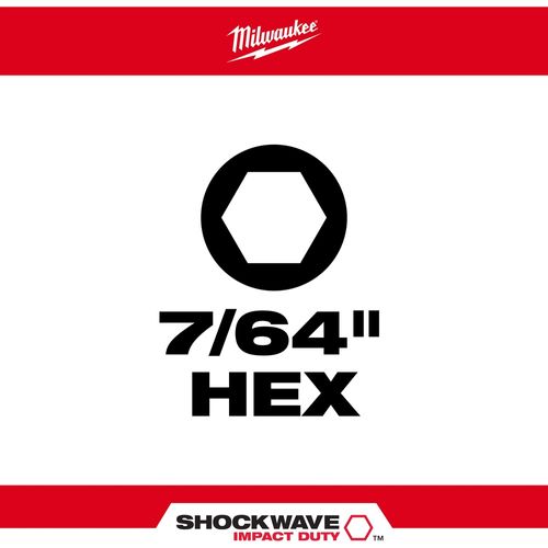 Main product image of SHOCKWAVE Impact Duty 1" Hex 7/64" Insert Bits (Pack of 25), 48-32-4703