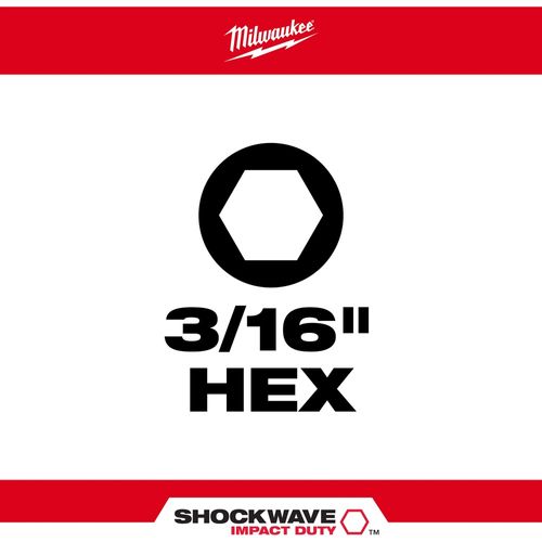 Main product image of SHOCKWAVE Impact Duty 1" Hex 3/16" Insert Bits (Pack of 25), 48-32-4707