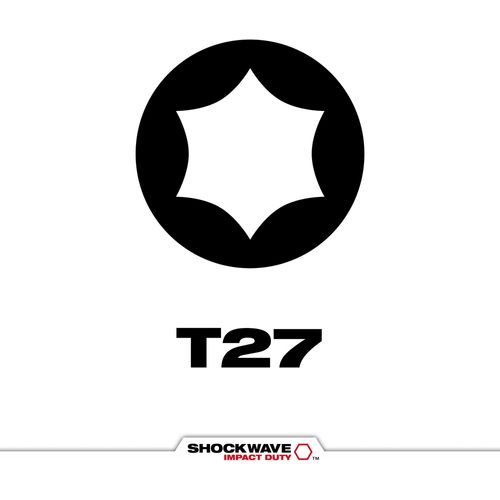 Main product image of SHOCKWAVE Impact Duty 2" TORX T27 Power Bits (Pack of 25), 48-32-4786