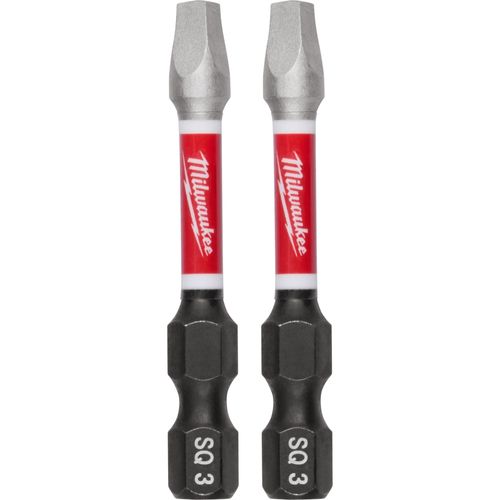 Main product image of SHOCKWAVE Impact Duty 2" Square Recess #3 Power Bits (Pack of 2), 48-32-4910