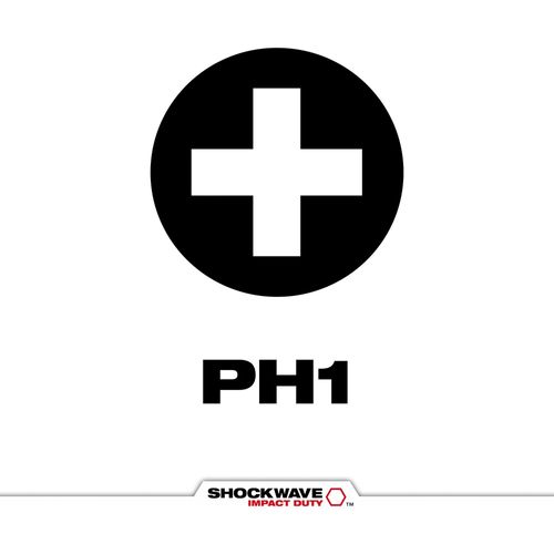 Main product image of SHOCKWAVE Impact Duty 2" PH1 Bit (Pack of 2), 48-32-4961