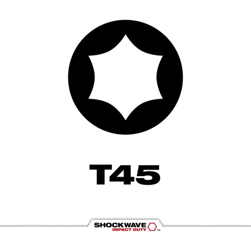 Main product image of SHOCKWAVE Impact Duty 2" T45 Impact Bits (Pack of 2), 48-32-6000