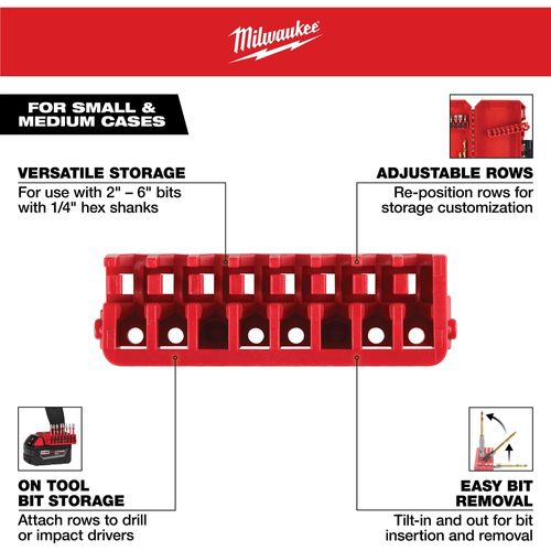 Main product image of Small & Medium Case Rows for Impact Driver Accessories (Pack of 5), 48-32-9933