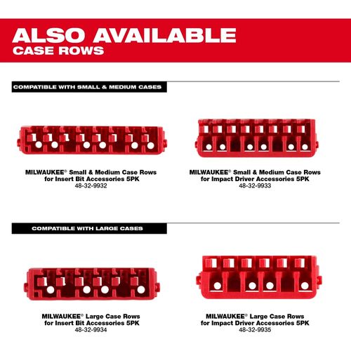 Main product image of Large Case Rows for Insert Bit Accessories (Pack of 5), 48-32-9934