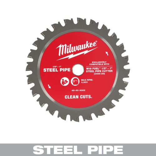 Main product image of 1/2" - 1" Steel Pipe Cutting Blade w/ 24 Teeth, 12mm Arbor