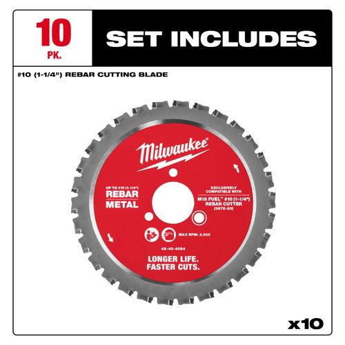 Main product image of 1-1/4" Rebar Cutting Blade (Pack of 10)