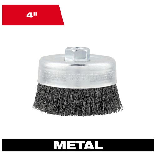 Main product image of 4" Crimped Wire Cup Brush- Carbon Steel, 48-52-1300