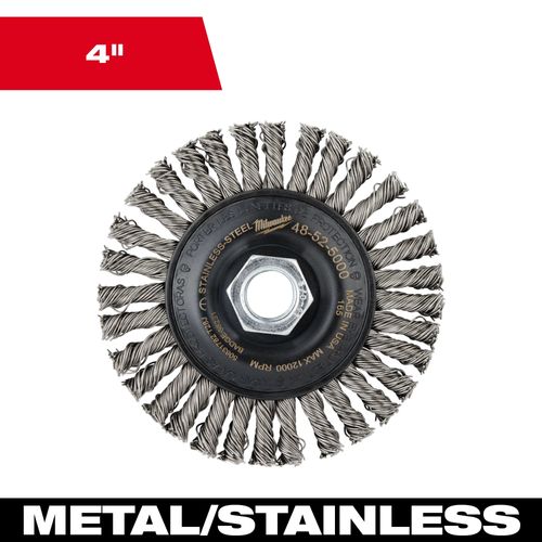Main product image of 4" Stringer Bead Wheel - Stainless, 48-52-5000
