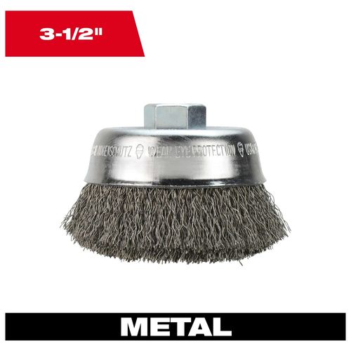 Main product image of 3-1/2" Crimped Wire Cup Brush- Carbon Steel, 48-52-5065