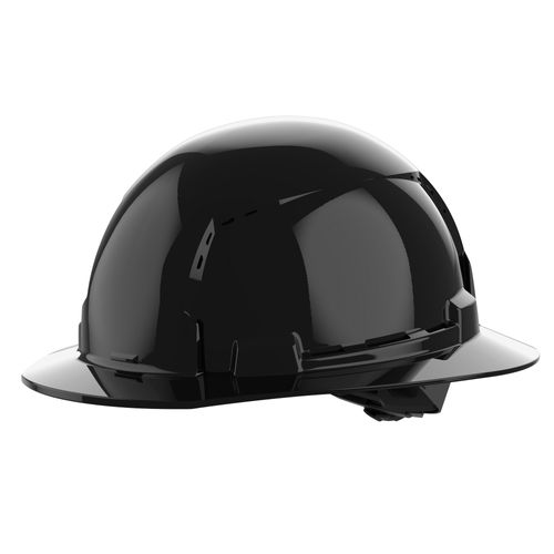 Main product image of BOLT Black Full Brim Vented Hard Hat w/ 4 pt Ratcheting Suspension (USA) - Type 1, Class C, 48-73-1211