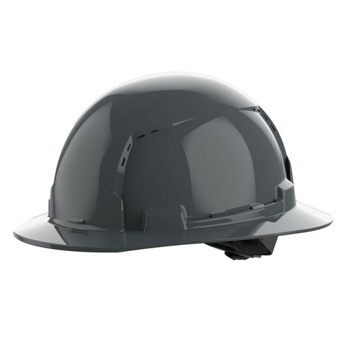Main product image of BOLT Gray Full Brim Vented Hard Hat w/ 4 pt Ratcheting Suspension (USA) - Type 1, Class C, 48-73-1215