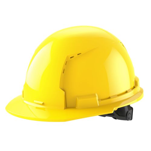 Main product image of BOLT Yellow Front Brim Vented Hard Hat w/ 6 pt Ratcheting Suspension (USA) - Type 1, Class C, 48-73-1222
